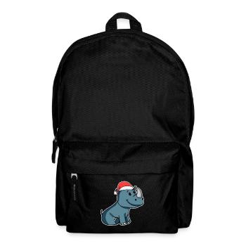 Nashorn Weihnachten - Rucksack - Schwarz - Vorne
