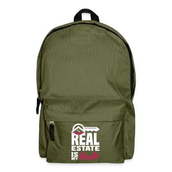 Immobilienmakler Business Job Immobilien - Rucksack - Olivgrün - Vorne