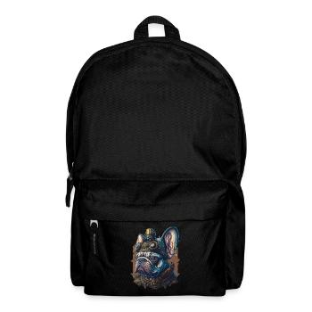 Retro French Bulldog Steampunk Dog - Backpack - black - Front