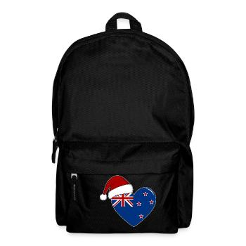 Coeur de Noël drapeau Nouvelle-Zélande - Sac à dos - noir - Devant