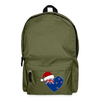 Coeur de Noël drapeau Nouvelle-Zélande - Sac à dos - vert olive - Devant