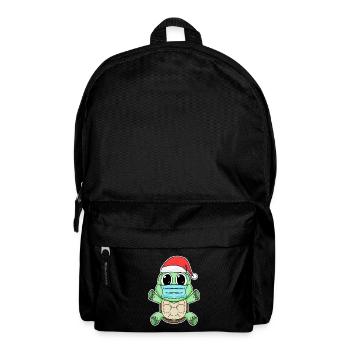 Turtle Christmas Funny - Backpack - black - Front