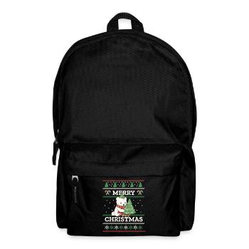 Ugly Christmas Sweater Cute Polar Bear - Backpack - black - Front