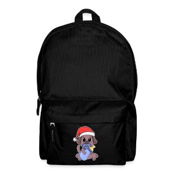 Hund Baby Weihnachten - Rucksack - Schwarz - Vorne