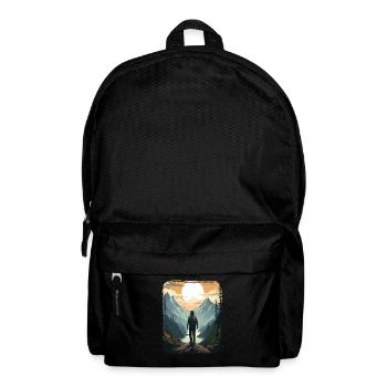 Wald-Natur-Trekking-Abenteuer - Rucksack - Schwarz - Vorne
