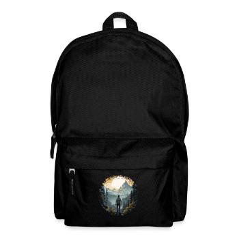 Wald-Natur-Trekking-Abenteuer - Rucksack - Schwarz - Vorne