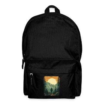Wald-Natur-Trekking-Abenteuer - Rucksack - Schwarz - Vorne
