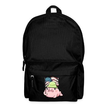 Kawaii patriotique Blobfish 4 juillet drapeau américain - Sac à dos - noir - Devant