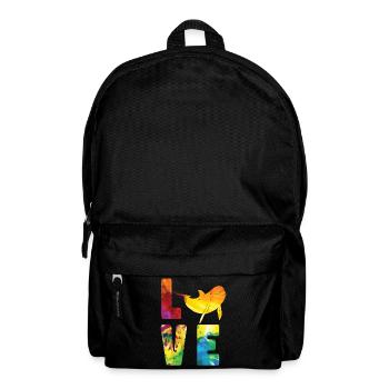 Dolphin Watercolor Love - Rucksack - Schwarz - Vorne
