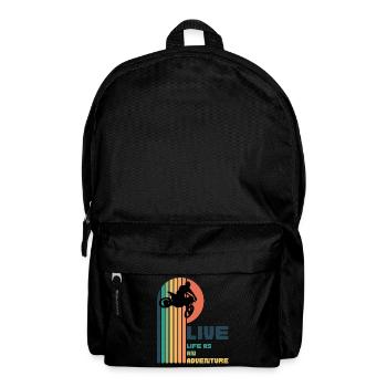 Living Life as an Adventure - Moto Cross - Backpack - black - Front
