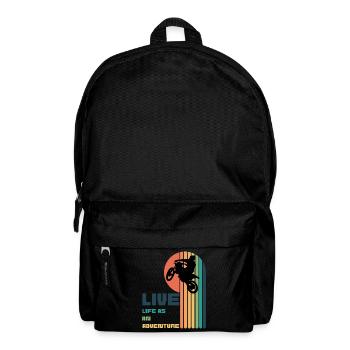 Living Life as an Adventure - Moto Cross - Backpack - black - Front