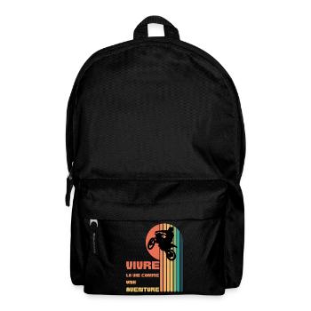 Vivre la Vie comme une Aventure - Moto Cross - Sac à dos - noir - Devant