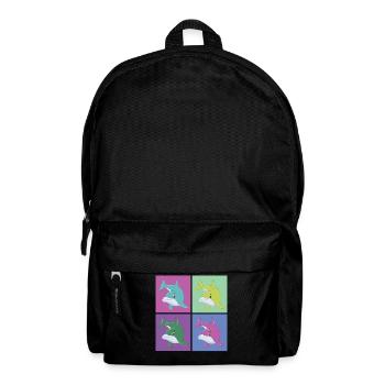 Dauphin rétro des années 80 des années 90 Vintage - Sac à dos - noir - Devant