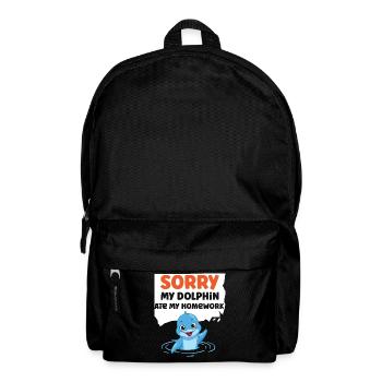 Dolphin Sorry My Dolphin Ate My - Rucksack - Schwarz - Vorne
