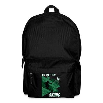 I'd Rather Ski - Ski Winter Sports Skier - Backpack - black - Front