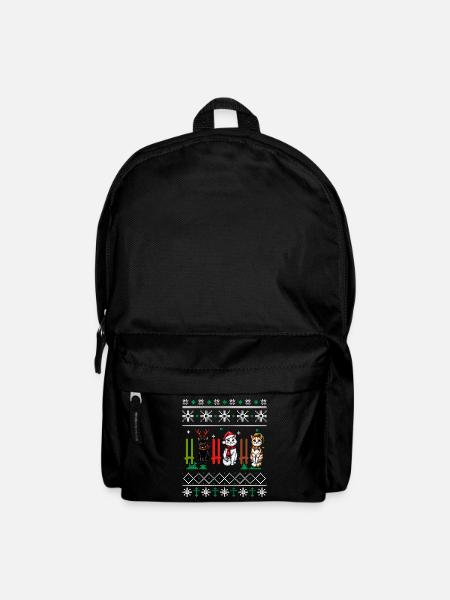 Ho Ho Meowy - Katze Pajamas PJ Ugly Funny Xmas - Rucksack - Schwarz