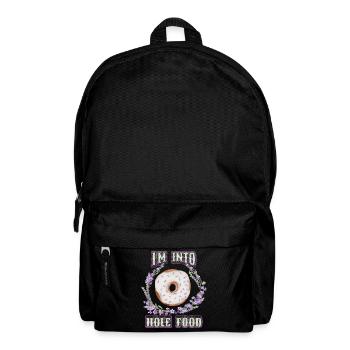 Donuts Design, lustiger Donuts Spruch, Pun - Rucksack - Schwarz - Vorne