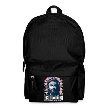 Jésus-Christ avec la couronne d’épines dicton chrétien - Sac à dos - noir - Devant