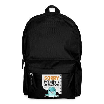 Dolphin Sorry My Dolphin Ate My - Rucksack - Schwarz - Vorne