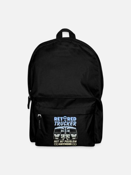 Lustiger Trucker, Spruch, Rentner, Fernfahrer, LKW - Rucksack - Schwarz
