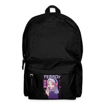 Femboy Crossdressing Crossdresser MTF Anime - Backpack - black - Front