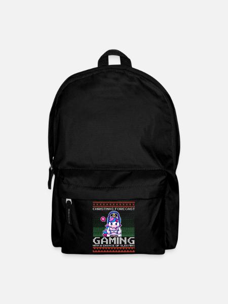 Funny Christmas Forecast Gaming Einhorn Ugly Xmas - Rucksack - Schwarz
