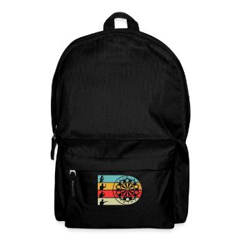 Vintage Dart Dartspieler Geschenk - Rucksack - Schwarz - Vorne