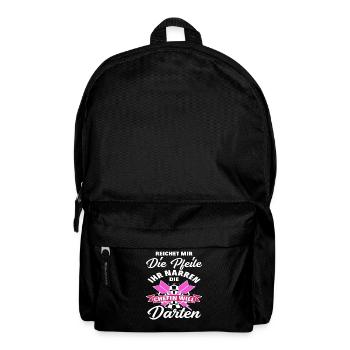 Dart Dartspielerin Frauen Geschenkidee - Rucksack - Schwarz - Vorne
