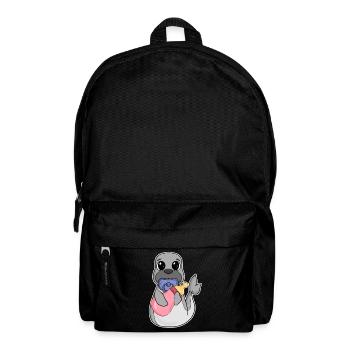 Motif bébé lion de mer - Sac à dos - noir - Devant