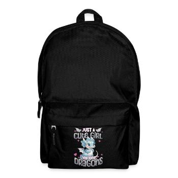 Just a cute Girl who loves Dragons - Kawaii Dragon - Backpack - black - Front