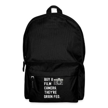 Film Camera grain fed funny photography gift - Backpack - black - Front