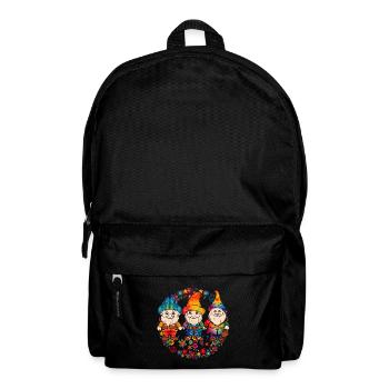 Drei Hippie -Gnomes Groovy Binde Dye Gnomies - Rucksack - Schwarz - Vorne