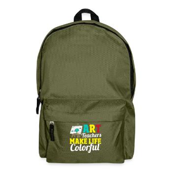 School Teacher Art Lover Art Education Art - Backpack - olive green - Front
