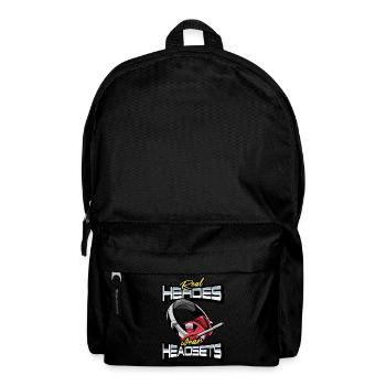 Les vrais héros portent des casques Funny Gamer Boys & Kids - Sac à dos - noir - Devant