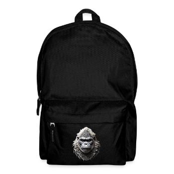 Gorilla Head Tribal White Gorilla Tattoo - Backpack - black - Front