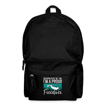 Freediving Morning Is Not My Time I'm A Deep Diver - Backpack - black - Front