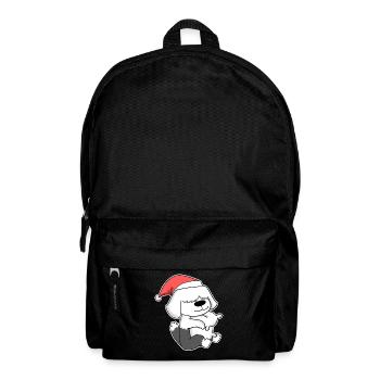 Sheep Poodle Dog Animal Christmas - Backpack - black - Front
