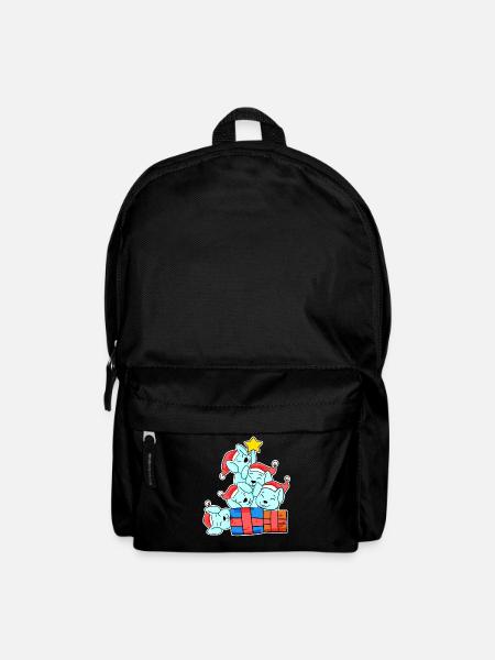 Kaninchen Weihnachtsbaum Weihnachten - Rucksack - Schwarz