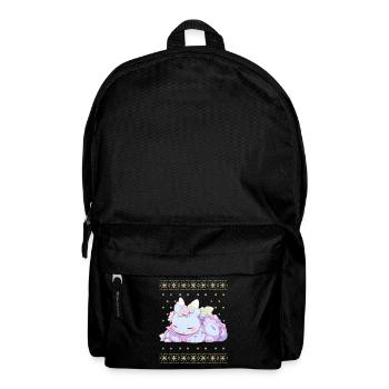 Kawaii Dragon in Ugly Christmas Sweater Style - Backpack - black - Front