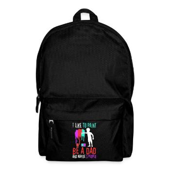 I like to paint be a Dad and maybe 3 people - Backpack - black - Front