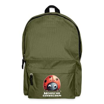 Modschegiebchen Marienkäfer Sächsisch Geschenk - Rucksack - Olivgrün - Vorne