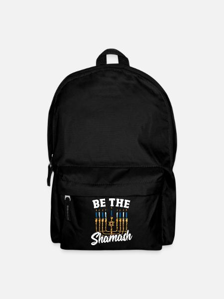 Festival Of Lights Eight Nights And Days Menorah - Backpack - black