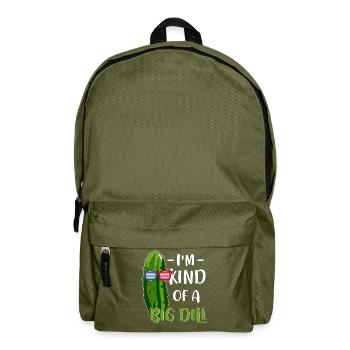 Vegan Vegetarian Pickle - Backpack - olive green - Front