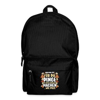 Pilz Pilze Pilzjäger Pilzsammler - Rucksack - Schwarz - Vorne