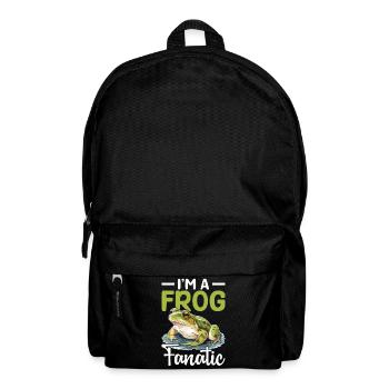 Cadeau de grenouille Je suis un fanatique de grenouille - Sac à dos - noir - Devant