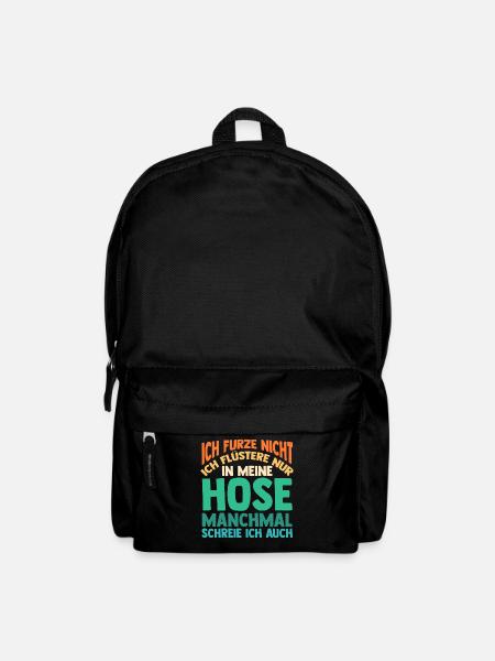 Ich Furze Nicht Hund Lustige Sprüche - Rucksack - Schwarz