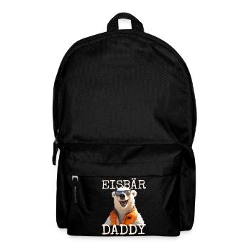 Eisbär Daddy Papa Bären Dad Vatertag Süße Eisbären - Rucksack - Schwarz - Vorne