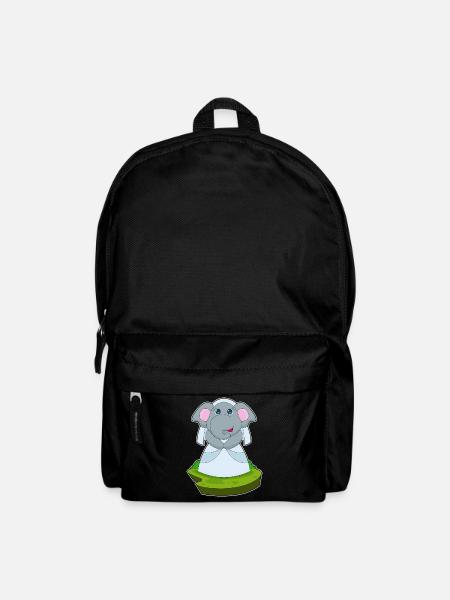 Elefant Braut Schleier Hochzeit - Rucksack - Schwarz