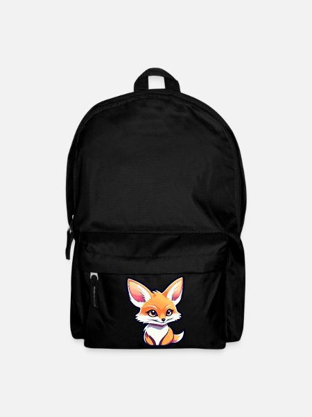 Wüstenfuchs Fennek Zeichnung - Rucksack - Schwarz