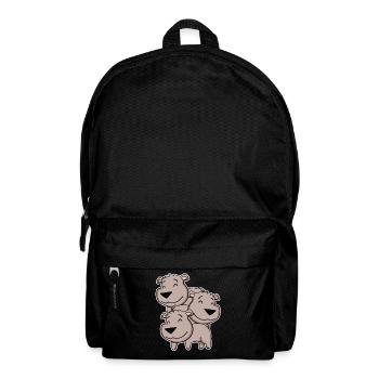 Brown Bear Motif Bear - Backpack - black - Front